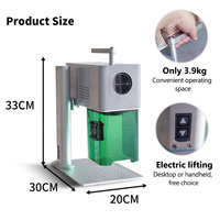 Mini Marcador Láser de Doble Luz, 10W Luz Azul + 2W Láser Pulsado de Doble Fuente para Grabado de Logotipos/Nombres en Tazas, Fácil Operación