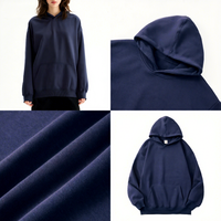 Yüksek Kaliteli Sokak Giyim Tarzı Düz Renk Kışlık Nakış Baskılı Polyester/Pamuk Regular Fit Polar 350G Özel LOGO Erkek Kapüşonlu Sweatshirt