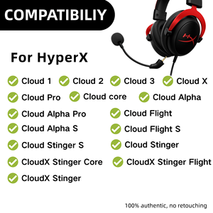 <strong>HyperX</strong> <strong>Cloud</strong> 1/2/3/Pro/Core <strong>Alpha</strong>/Flight/Stinger Series CloudX Stinger Headphone Accessories Mesh Fabric Replacement Earpads - Product Image 2
