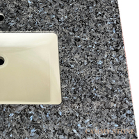 Lavabo rectangulaire en granit bleu naturel poli Cammy Stone, facile à nettoyer, pour lavabo, salle de bain, cuisine, hôpital, salle de toilette