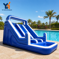 Toboggan aquatique gonflable pour enfants YR avec piscine, toboggan aquatique gonflable de qualité commerciale pour parc et fête d'anniversaire