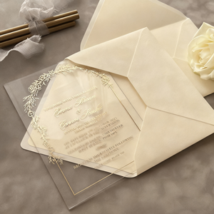 Invitación de Boda Elegante para el Día de la Madre, Papel Recubierto Ecológico, Moderno, Creativo en 3D, Tarjeta de Felicitación con Recorte y Barniz Mate - Product Image 1