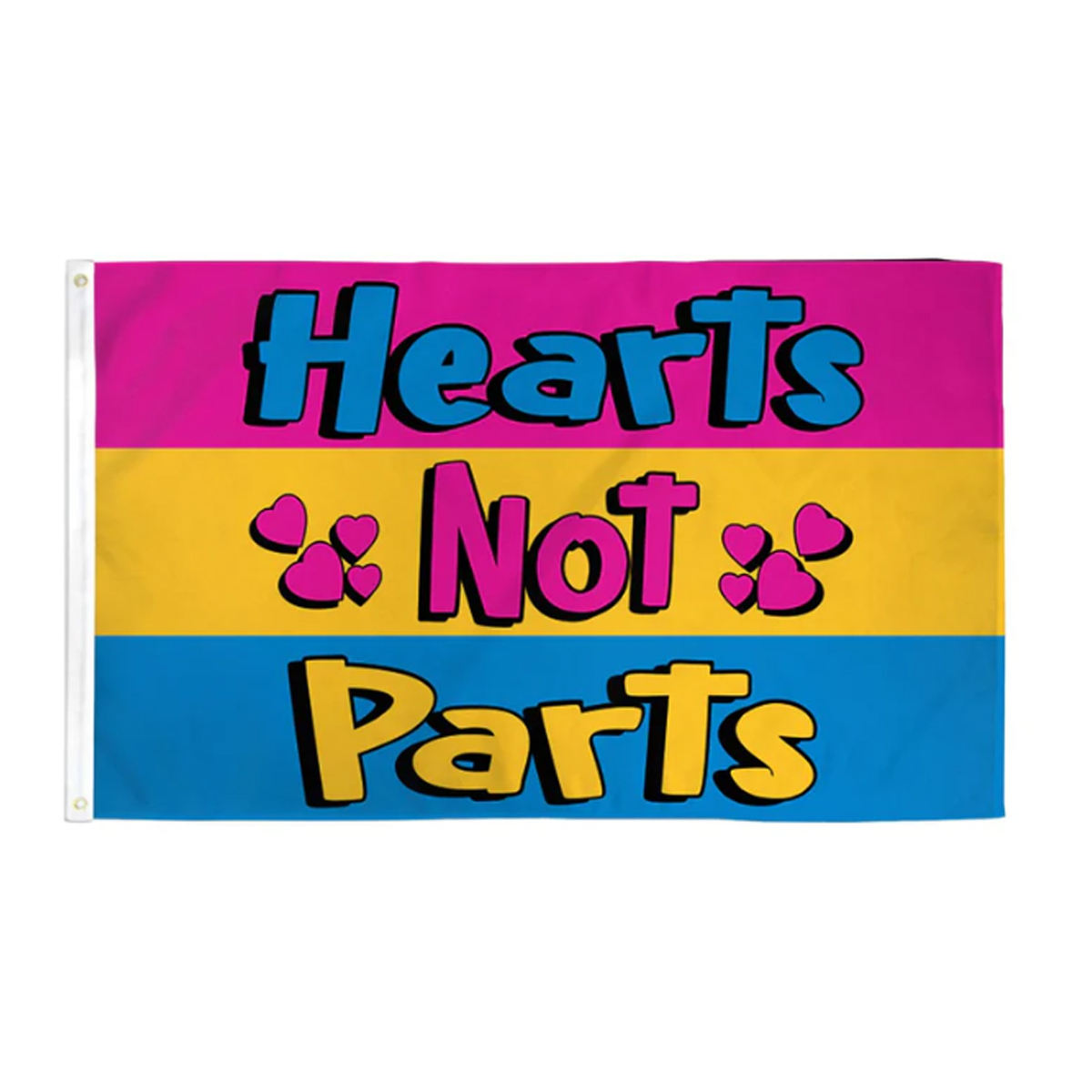 Pan Hearts Not Parts 3x5 Flag