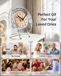 Custom Acrylic <b>Clock</b> UV Printed Round Desk <b>Clock</b> Personalized Home <b>Decor</b> Corporate Gift - Product Image 5