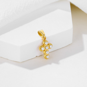 Liontin perhiasan agama hadiah Hari Valentine 18K liontin terisi emas antik Salib Celtic jimat liontin simpul Irlandia Pria Wanita - Product Image 2