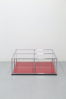 Ensemble de table à manger modulaire en acier inoxydable avec vitrine en verre trempé, buffet de présentation pour hôtel, café, usage commercial