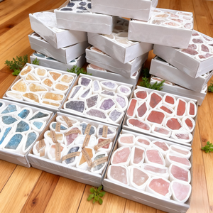 Set di scatole di pietra <span class=keywords><strong>grezza</strong></span> colorata con spirito curativo naturale materiale misto - Product Image 1