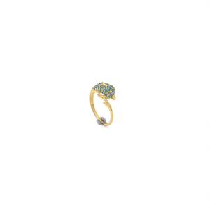 Anillo de Moda de Cristal, Chapado en Oro PVD, Acero Inoxidable 316L, Accesorio de Joyería Sostenible y Resistente - Product Image 2