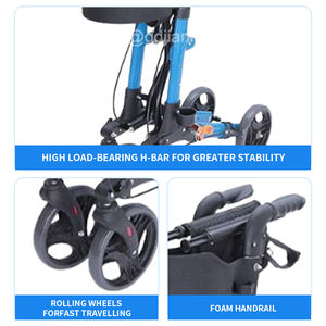 Carrito Plegable de Aluminio Económico de 4 Ruedas, Andadera, Rollator para Compras con Cesta - Product Image 5