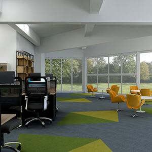 Alfombra Modular Comercial Moderna para Oficina, Diseño de Rompecabezas con Bucle de Nailon, Base de PVC - Product Image 2