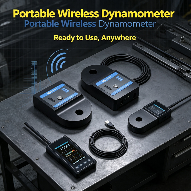 100M Wireless Transmission Digital Dynamometer Load Sensor with Handheld Instrument for Marine Lifting Tension Measurement