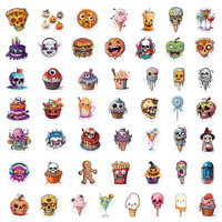 Pegatinas de calabaza de Halloween, 100 unidades, decoración para botella, portátil, teléfono, funda para auriculares