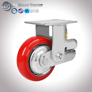 4/5/6/8 inch lò xo nạp bánh xe lõi sắt WH nặng shock absorber <span class=keywords><strong>Caster</strong></span> bánh xe cứng nhắc với phanh - Product Image 4