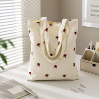 Sac fourre-tout élégant pour femme, grande capacité, en toile brodée de fleurs artistiques de style chinois, avec dentelle