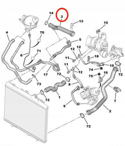 オート1.6T冷却システム水ポンプ出口パイププジョー207 3008 308 RCZシトロエンC4 <span class=keywords><strong>DS3</strong></span> DS5 OE 1351VF 9806914880 - Product Image 6