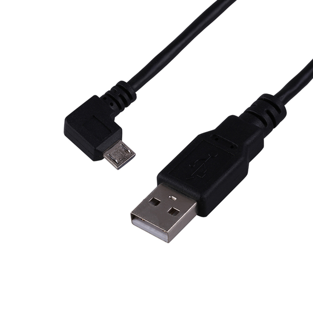 USB2.0 Male Micro USB 90 Degree Right Angle 3A Fast Charging Braid Shielded PVC RoHS Compliant Cable Computer Camera Printer