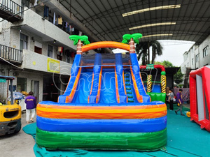 Palm Tree bouncy nước lâu đài hồ bơi trượt Inflatable Jumper thư bị trả lại nhà trở ngại trẻ em không khí Jumper Inflatable ướt/khô trượt nước - Product Image 4