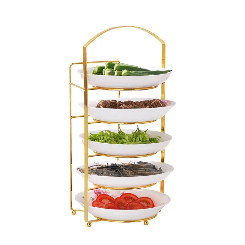Kitchen Shelf Countertop Multi-layer Storage Prepared Food Wall-mounted Put dish racks