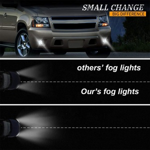 Suburbaines led antibrouillard chromé/noir rond brouillard lampe led pare-chocs antibrouillard pour 2007-2014 Chevy périurbain/valanche/Tahoe/Camaro - Product Image 6