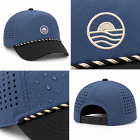 Casquette de baseball personnalisée en toile perforée au laser, imperméable, style Hip Hop, unisexe, 5 panneaux, pour le golf et le sport, modèle Dad Hat