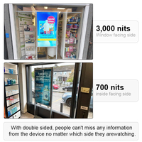 Face Écran HD 43-65 pouces Dispositif de publicité pour magasin de détail pour la conception de fenêtres Port Digital Signage