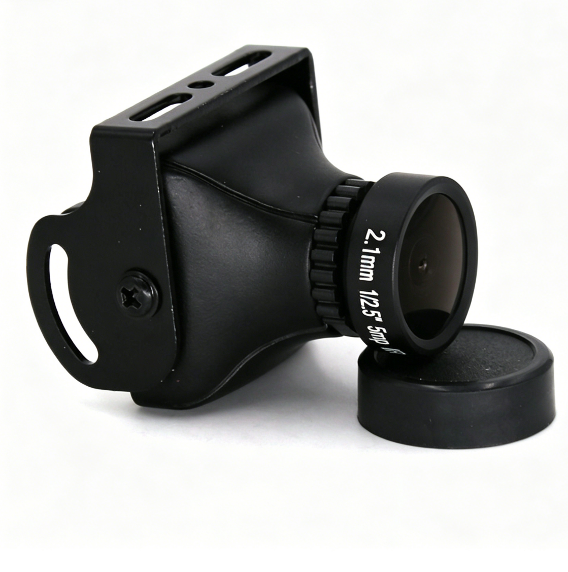 Cámara FPV 1200TVL, gran angular de 2.1 mm, color negro.