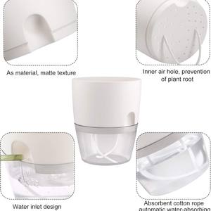 <span class=keywords><strong>Maceta</strong></span> Moderna Transparente con <span class=keywords><strong>Autorriego</strong></span> para Orquídeas y Violetas, Uso en Interiores, <span class=keywords><strong>Maceta</strong></span> Hidropónica de Plástico - Product Image 5