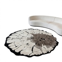Tapis en soie laitière fait main de style médiéval vintage, motif floral 2026, absorption acoustique, personnalisable, pour table basse