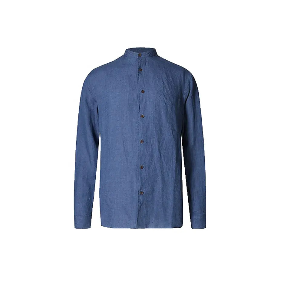 Fashion Design Mannen Slim Fit Eenvoudige Broek Shirt Custom Nieuwe Stijl Training Pocket Shirt
