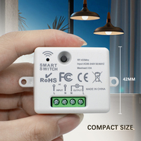 Scimagic Interruptor de Control Remoto Inalámbrico con Código de Aprendizaje de 433MHz, AC 85-240V 10A, Módulos Receptores para Automatización del Hogar Inteligente