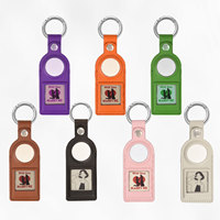 Étiquettes de bagage NFC 2026 pour localisateur de sac, support de protection AirTag en cuir PU, porte-clés, cadeaux de mariage, transformez votre photo, styles variés
