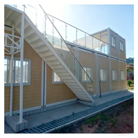 Maison conteneur modulaire personnalisable à 2 étages, maisons conteneurs mobiles innovantes, maisons préfabriquées écoénergétiques