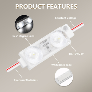 Módulo LED 2835 de inyección blanca, LED SMD de 12V, módulo LED impermeable de 0.72W, mini módulo retroiluminado de 2 lentes, 7000K, IP68, para letreros y vallas publicitarias. - Product Image 4
