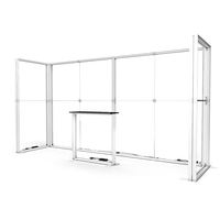 Stand d'exposition modulaire LED personnalisé - Murs d'affichage rétroéclairés à cadre en aluminium, pliables, légers et portables pour salons professionnels