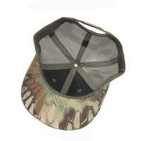 Gorra Trucker de Alta Calidad con Logotipo Bordado Personalizado, Estilo 112, Estampado de Camuflaje, 6 Paneles, Gorra Trucker de Malla de Algodón con Cierre a Presión
