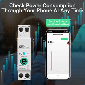 Interrupteur intelligent WIFI <span class=keywords><strong>Ewelink</strong></span> 63A avec compteur de consommation d'énergie, surveillance, disjoncteur, minuterie, relais MCB TUYA <span class=keywords><strong>Smartlife</strong></span> - Product Image 4