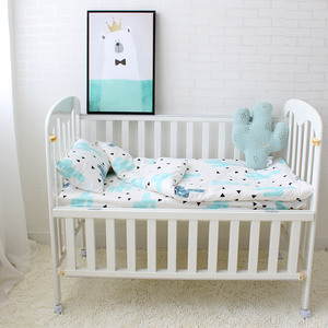 Design de <span class=keywords><strong>mode</strong></span> personnalisé dessin animé bébé berceau coton tissu maison pépinière bébé literie ensemble de lit de luxe - Product Image 2
