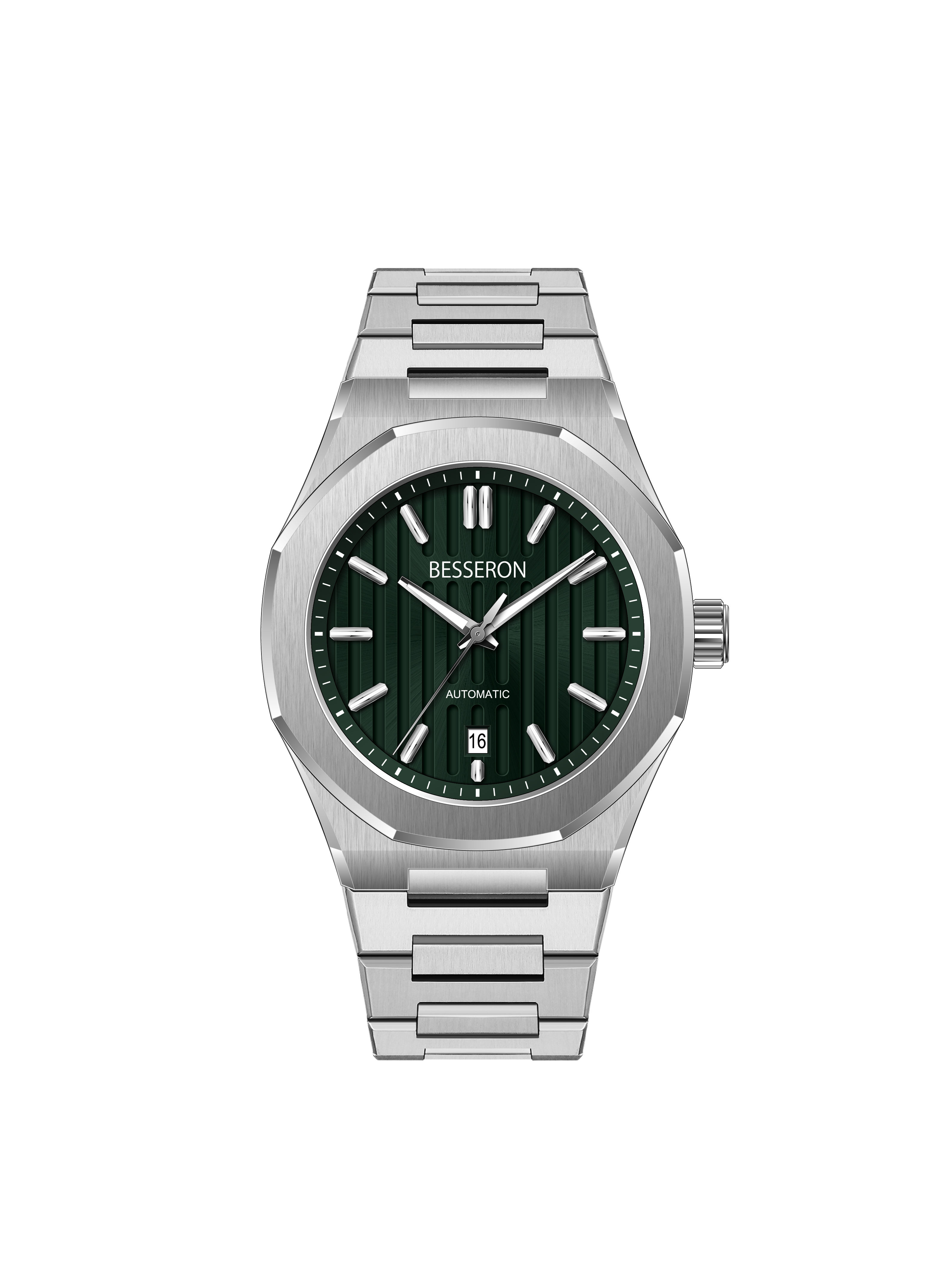 Montre automatique pour homme, vert foncé
