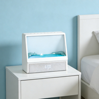 Réveil intelligent avec scène dynamique du lever du soleil, sons apaisants naturels, haut-parleur Bluetooth, horloge numérique LED