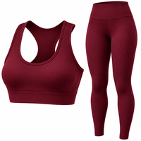 Ensemble de yoga sans couture personnalisé : Leggings taille haute et soutien-gorge de sport – Tenue d'entraînement respirante et extensible pour la gym et le fitness
