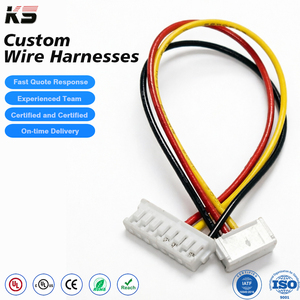 カスタムアルミワイヤーハーネスアダプター オス・メス 6ピン ジャンパーコネクターケーブルアセンブリ 自動車・バイク用 電子機器 PTFE - Product Image 1