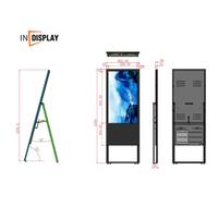 Pantalla Digital Portátil Tipo A de 55 Pulgadas con Soporte de Pie para Eventos y Ferias Comerciales
