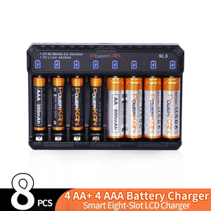 タブレット用スマートデバイス用NL8-4AAA300 + 4AA800セットタイプ-C急速充電<span class=keywords><strong>1.2V</strong></span>充電式AA AAA <span class=keywords><strong>Ni</strong></span>-MHバッテリー充電器 - Product Image 2