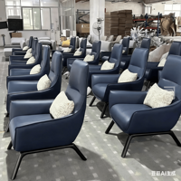 Fauteuil de détente individuel moderne en métal design pour bureau, espace de repos, villa, hôtel, salle d'exposition, réception et salle de réunion