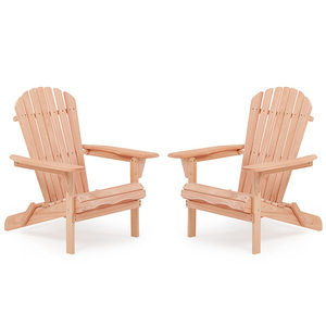 Chaises de patio Adirondack en bois massif canadien, modernes, pour jardin, cour, terrasse de piscine, plage - Meubles d'extérieur pour parc, cour - Product Image 2