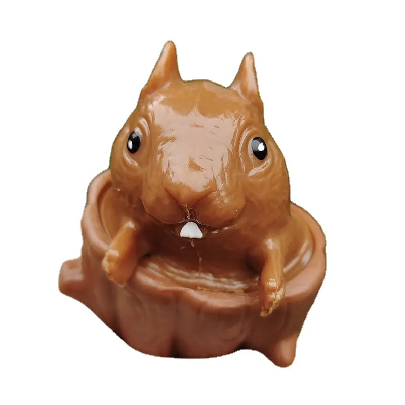 Hot Sale Vent Toy Little Squirrel Rubber Toy Cup Anti Stress Squeeze Toys for Kids gift