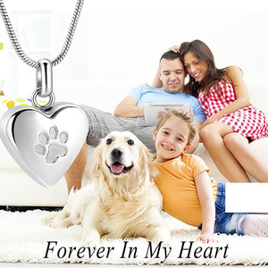 Paslanmaz çelik pençe baskı Pet dikdörtgen Urn kolye anıt credogs kremasyon takı köpekler için - Product Image 5