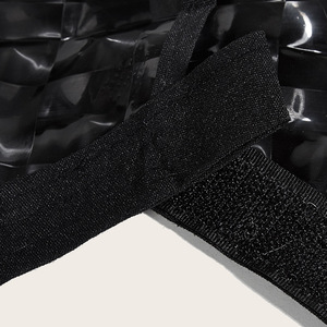 Cape de coiffure anti-adhésive noire pour salon, tablier de coupe de cheveux avec trou pour le cou - Product Image 3