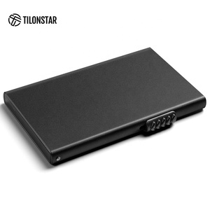 TILONSTAR TVC300 Design personnalisé Logo léger en aluminium antivol Porte-cartes RFID Porte-cartes pop-up d'affaires en aluminium - Product Image 2