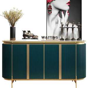 <span class=keywords><strong>Mueble</strong></span> <span class=keywords><strong>aparador</strong></span> de lujo de alta calidad, mesa de consola negra y gris para sala de estar y comedor - Product Image 4